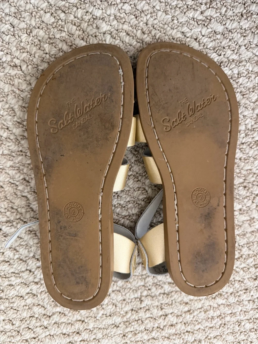 Salt Water Sandals Metallic Gold Strappy Kids Sandals
